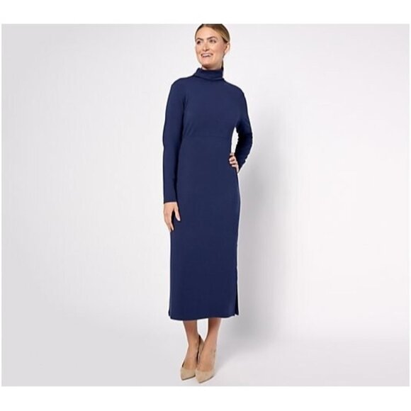 Women with Control Finespun Jersey Tummy Control Midi Deep Ocean Blue,L A623039 - Picture 1 of 1